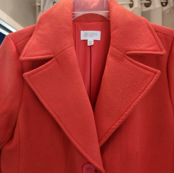 Knee length Red Coat Candice Cameron Bure - Picture 7 of 9